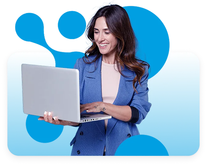Top Saúde Hub mulher computador